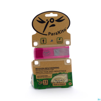 Para'kito bracelet a/moustique couleur + 2 plaq.