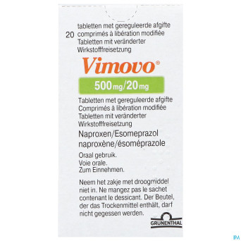 Vimovo 500 mg/20 mg comp liberat prol 20