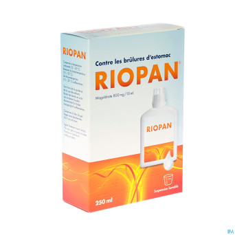 Riopan 800 mg/10 ml susp or 250 ml