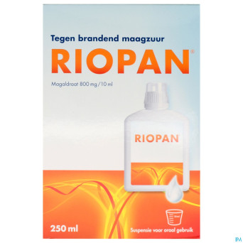 Riopan 800 mg/10 ml susp or 250 ml