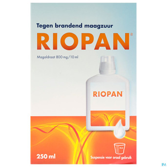 Riopan 800 mg/10 ml susp or 250 ml