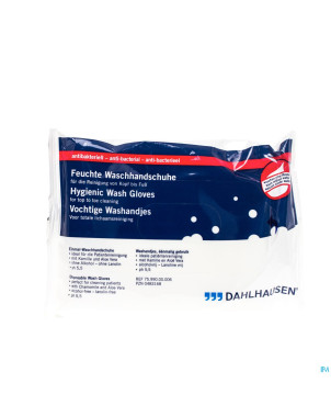 Dialex lingettes gants de toilette a/bacterien 8