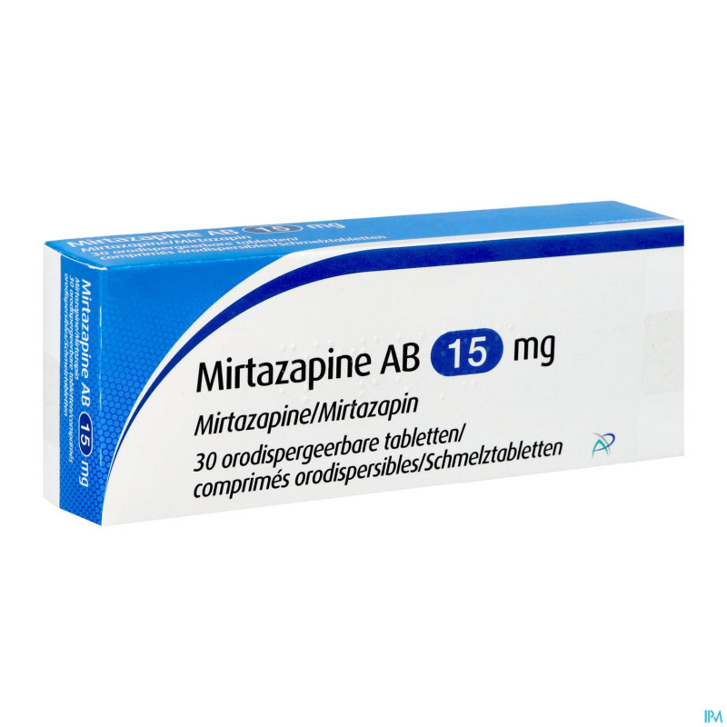 Mirtazapine apotex 15 mg comp orodisp 30