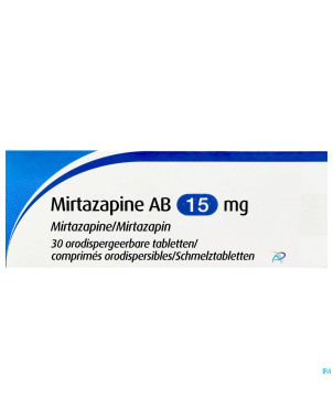 Mirtazapine apotex 15 mg comp orodisp 30