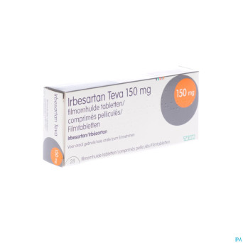 Irbesartan teva 150 mg comp pell 28 x 150 mg