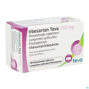 Irbesartan teva 150 mg comp pell 98 x 150 mg