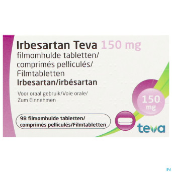Irbesartan teva 150 mg comp pell 98 x 150 mg