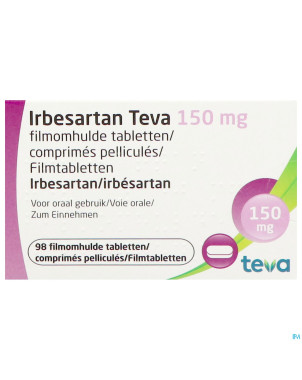 Irbesartan teva 150 mg comp pell 98 x 150 mg