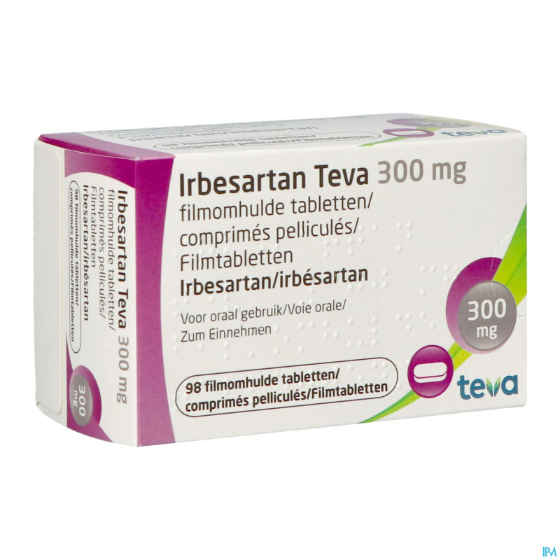 Irbesartan teva 300 mg comp pell 98 x 300 mg