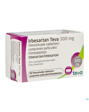 Irbesartan teva 300 mg comp pell 98 x 300 mg