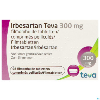 Irbesartan teva 300 mg comp pell 98 x 300 mg