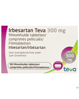 Irbesartan teva 300 mg comp pell 98 x 300 mg