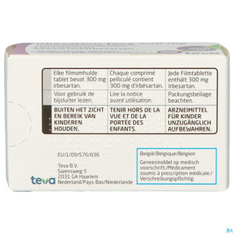 Irbesartan teva 300 mg comp pell 98 x 300 mg