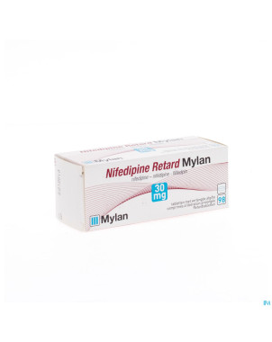 Nifedipine retard mylan 30 mg comp 98 x 30 mg