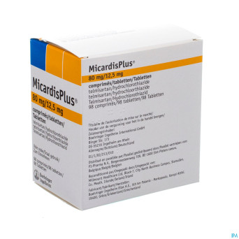 Micardisplus comp 98 x 80 mg/12,5 mg pi pharma pip