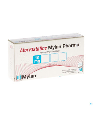 Atorvastatine mylan 10mg comp pell blister  28