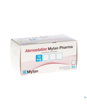 Atorvastatine mylan 10mg comp pell blister  84