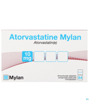 Atorvastatine mylan 10mg comp pell blister  84