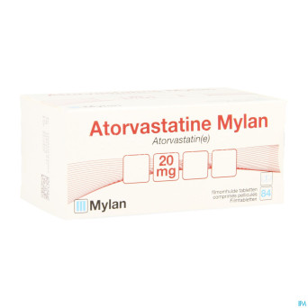 Atorvastatine mylan 20mg comp pell blister  84