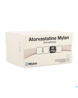 Atorvastatine mylan 40mg comp pell blister  84