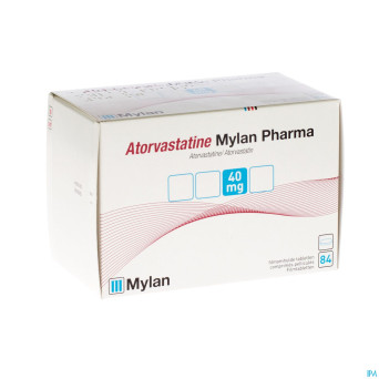 Atorvastatine mylan 40mg comp pell blister  84