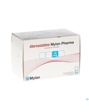Atorvastatine mylan 40mg comp pell blister  84