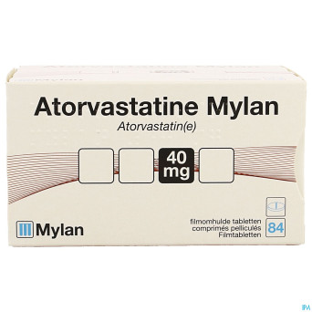 Atorvastatine mylan 40mg comp pell blister  84