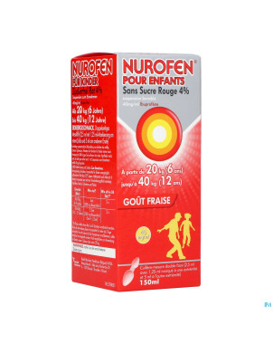 Nurofen enfant s/sucre 4% fraise susp buv    150ml