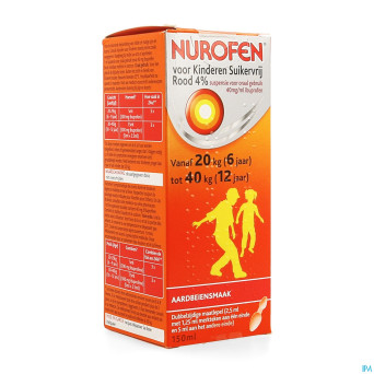 Nurofen enfant s/sucre 4% fraise susp buv    150ml