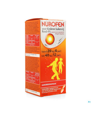 Nurofen enfant s/sucre 4% fraise susp buv    150ml