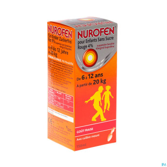 Nurofen enfant s/sucre 4% fraise susp buv    150ml