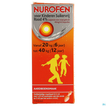 Nurofen enfant s/sucre 4% fraise susp buv    150ml