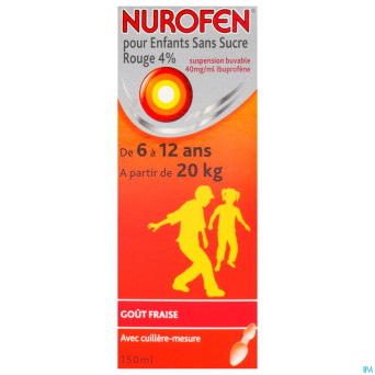 Nurofen enfant s/sucre 4% fraise susp buv    150ml