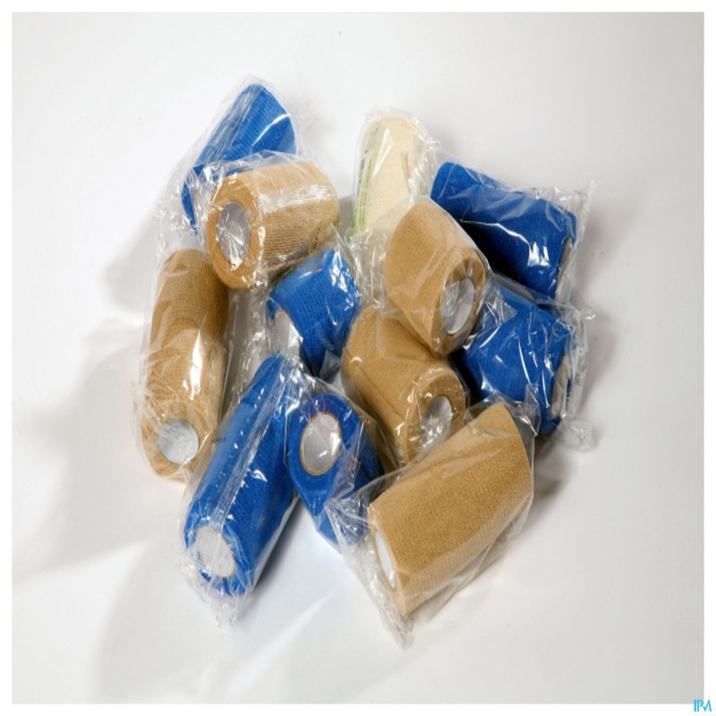 Pharmacar bandage cohesif bleu  10,0cmx4,5m