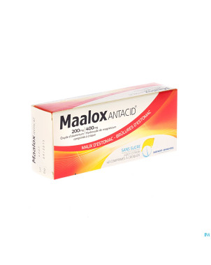 Maalox antacid ss lemon 200/400mg comp croq 40 bl.