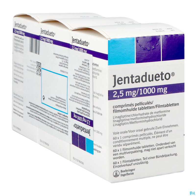Jentadueto 2,5 mg/1000 mg comp pell 180(2x90)