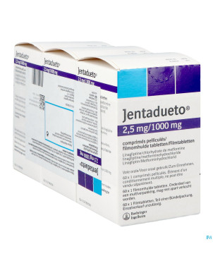 Jentadueto 2,5 mg/1000 mg comp pell 180(2x90)