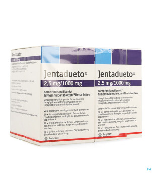 Jentadueto 2,5 mg/1000 mg comp pell 180(2x90)