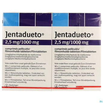 Jentadueto 2,5 mg/1000 mg comp pell 180(2x90)