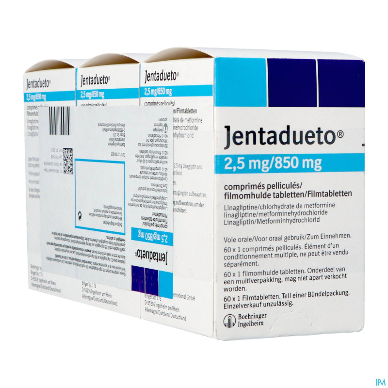 Jentadueto 2,5 mg/ 850 mg comp pell 180(2x90)