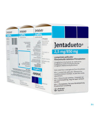 Jentadueto 2,5 mg/ 850 mg comp pell 180(2x90)