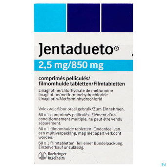 Jentadueto 2,5 mg/ 850 mg comp pell 180(2x90)