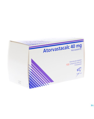 Atorvastacalc 40 mg comp pell 100