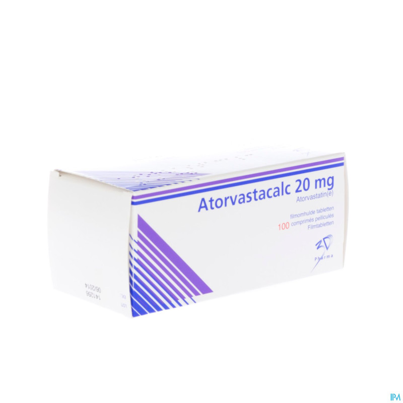 Atorvastacalc 20 mg comp pell 100