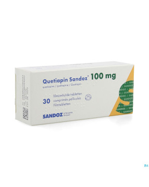 Quetiapin sandoz comp enrobe  30 x 100 mg