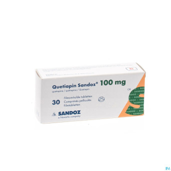 Quetiapin sandoz comp enrobe  30 x 100 mg