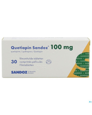 Quetiapin sandoz comp enrobe  30 x 100 mg