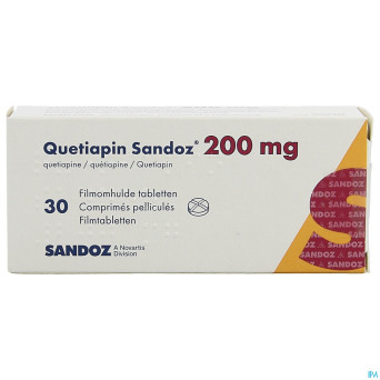 Quetiapin sandoz comp enrobe  30 x 200 mg