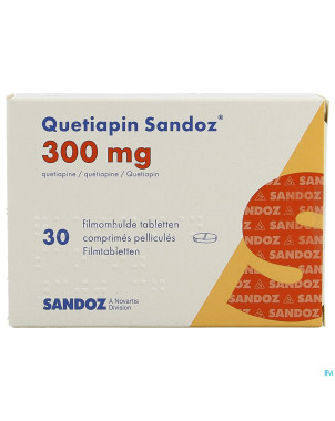 Quetiapin sandoz comp enrobe  30 x 300 mg