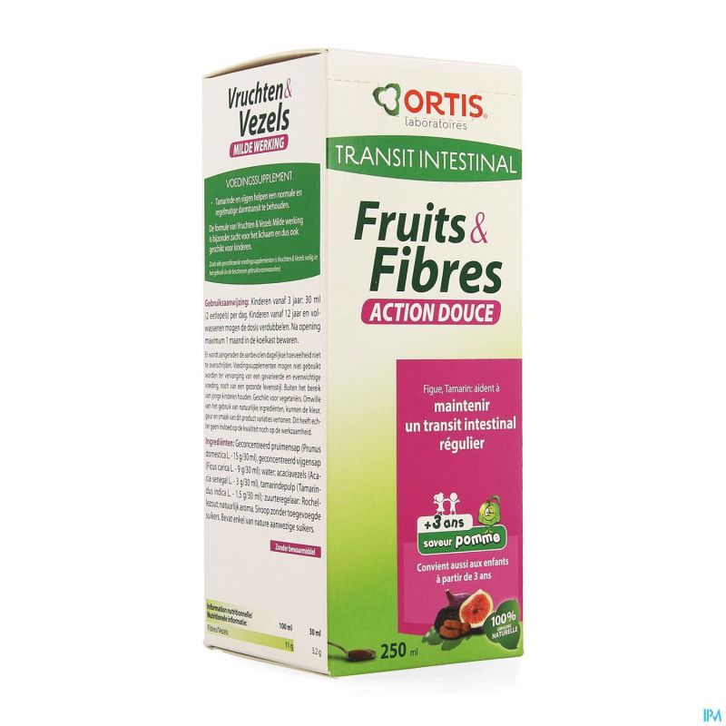 Ortis fruits & fibres sirop 250ml